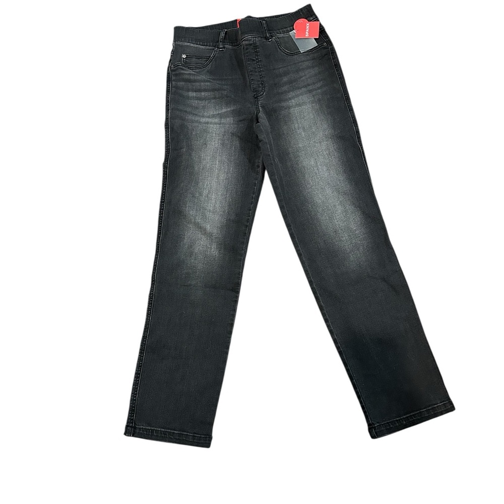 NWT SPANX Straight Leg Jeans Size Large Black